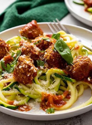 Try these Turkey Meatballs with Zucchini Noodles! A low-carb, protein-packed dinner ready in under 40 minutes—perfect for a healthy meal.